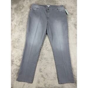 NWT Coldwater Creek Women's Natural Fit Denim Jeans‎ Pewter Gray Size 18W New